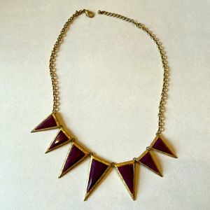 Purple and gold necklace